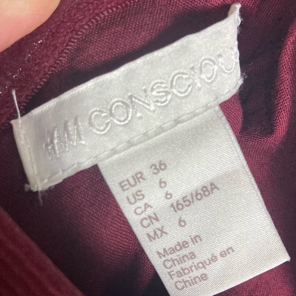 H&M Conscious strapless jumper tropical print size 6 red blue leaf pattern - Picture 9 of 9